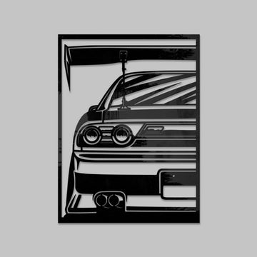 Nissan GTR Frame Metal Wall Art