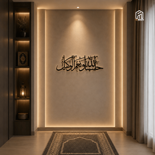 Hasbunallahu Wa Ni’mal Wakeel Metal Wall Art | Islamic Calligraphy Decor